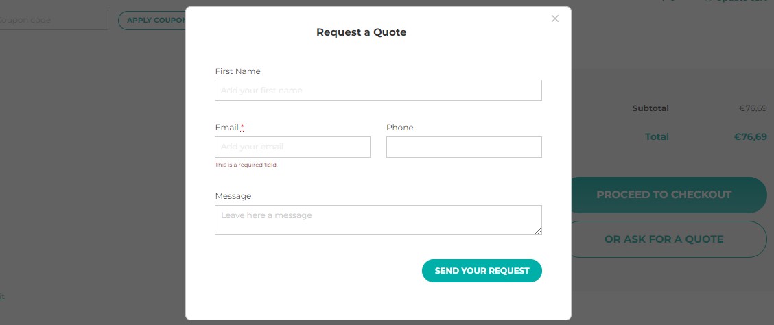 1 YITH WooCommerce Request A Quote询盘显示