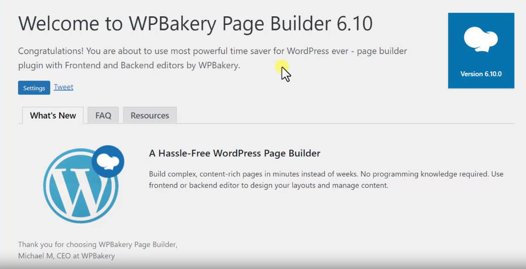 2 WPBakery Page Builder 安装成功