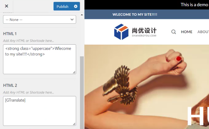 6 GTranslate简码调用显示