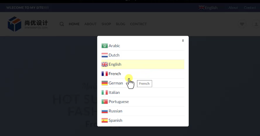 7 GTranslate弹出翻译模块模式