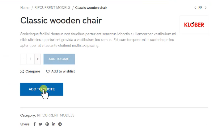 7 YITH WooCommerce Request A Quote加购按钮