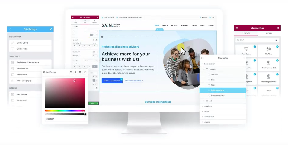 2 the7主题elementor内置模块
