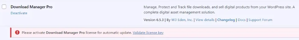 wordPress-download-manager-13-插件错误提醒